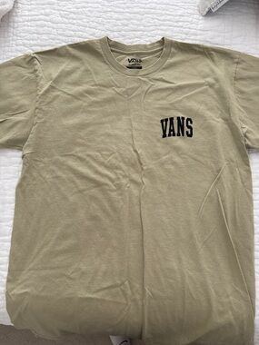 Vans Short Sleeve Sage Green Tee with Black Logo